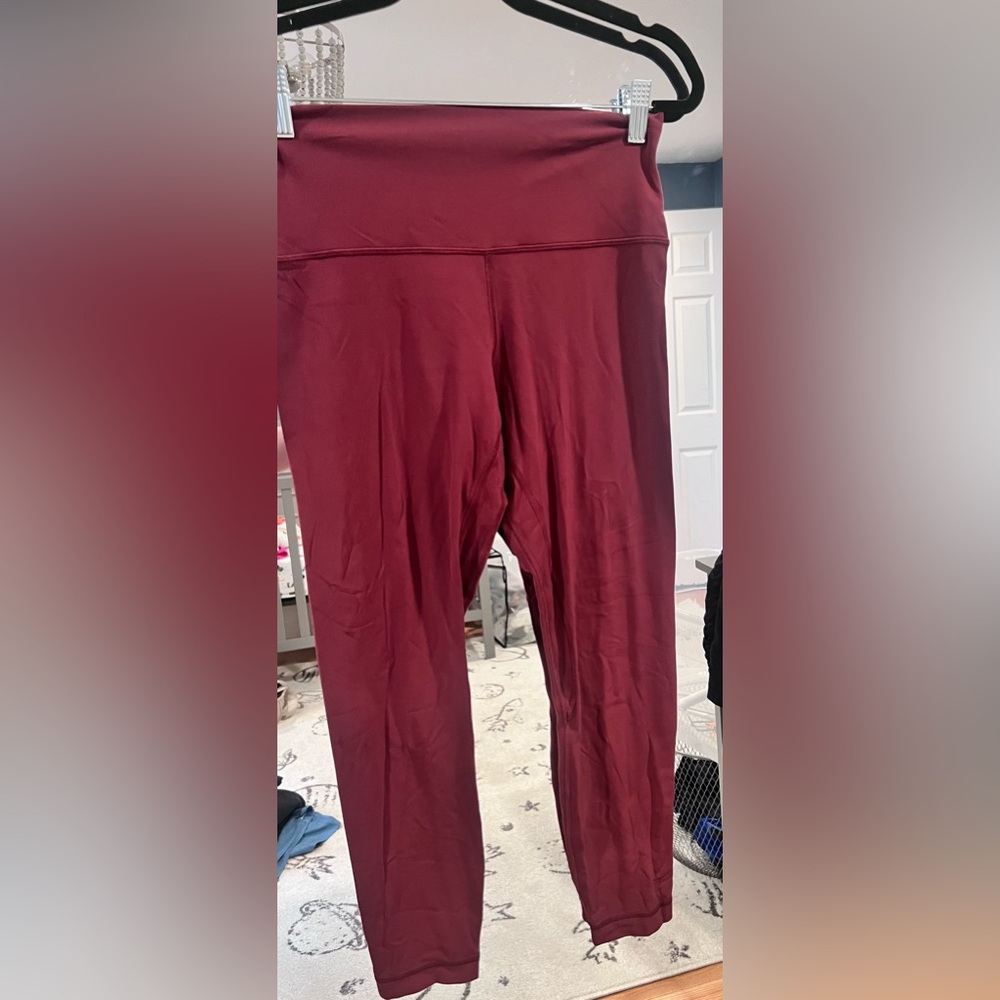 Red/Maroon Lululemon Leggings size 8